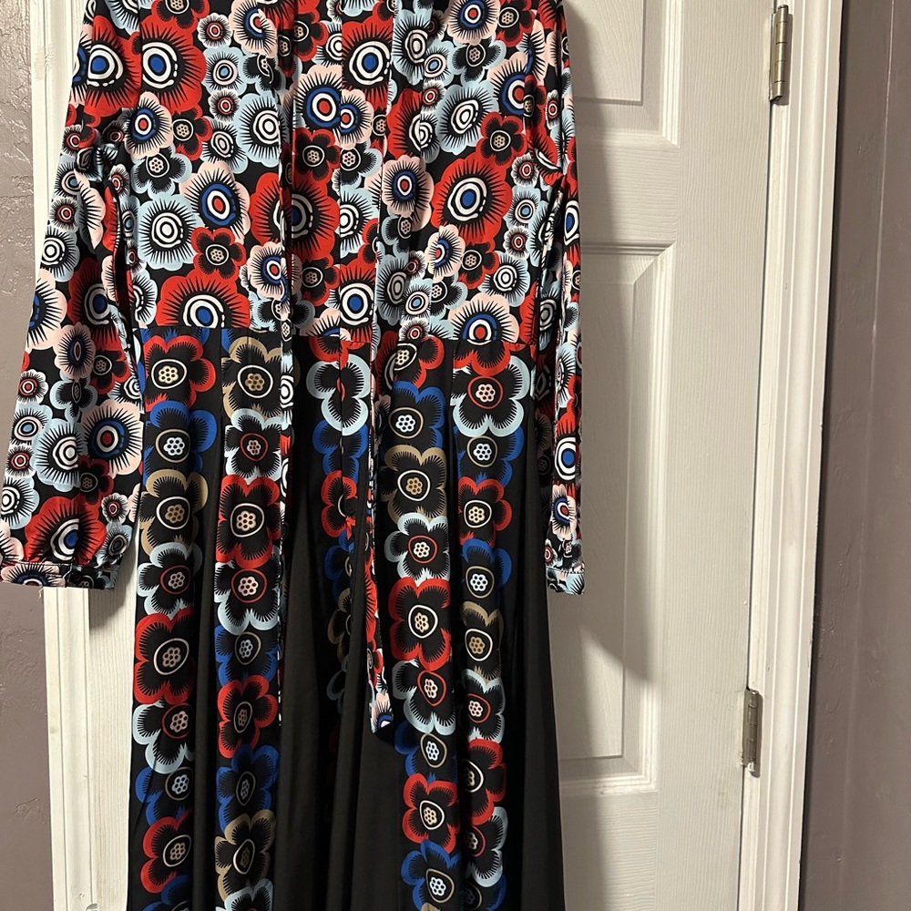 Floral Patterned Long Sleeve Dress